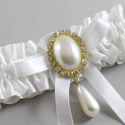 White Satin Wedding Garter / White Wedding Garters / Wedding Garter / Custom Wedding Garter / Bridal Garter / Prom Garter / Linda Joyce Couture / Personalized Garter / Personalized Wedding Garter / Personalized Prom Garter