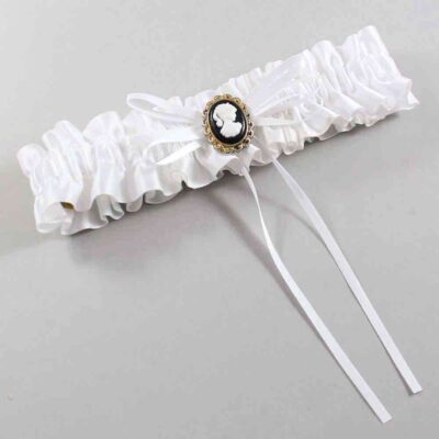 White Satin Wedding Garter / White Wedding Garters / Wedding Garter / Custom Wedding Garter / Bridal Garter / Prom Garter / Linda Joyce Couture / Personalized Garter / Personalized Wedding Garter / Personalized Prom Garter