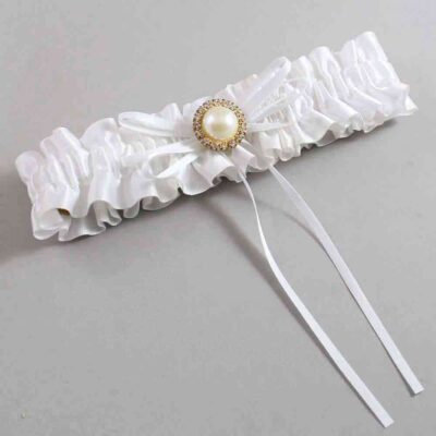 White Satin Wedding Garter / White Wedding Garters / Wedding Garter / Custom Wedding Garter / Bridal Garter / Prom Garter / Linda Joyce Couture / Personalized Garter / Personalized Wedding Garter / Personalized Prom Garter