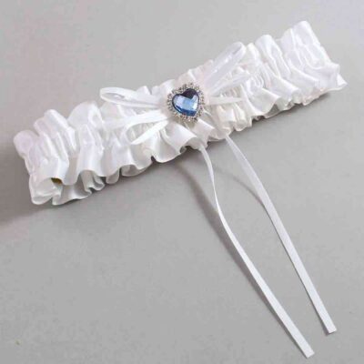 White Satin Wedding Garter / White Wedding Garters / Wedding Garter / Custom Wedding Garter / Bridal Garter / Prom Garter / Linda Joyce Couture / Personalized Garter / Personalized Wedding Garter / Personalized Prom Garter