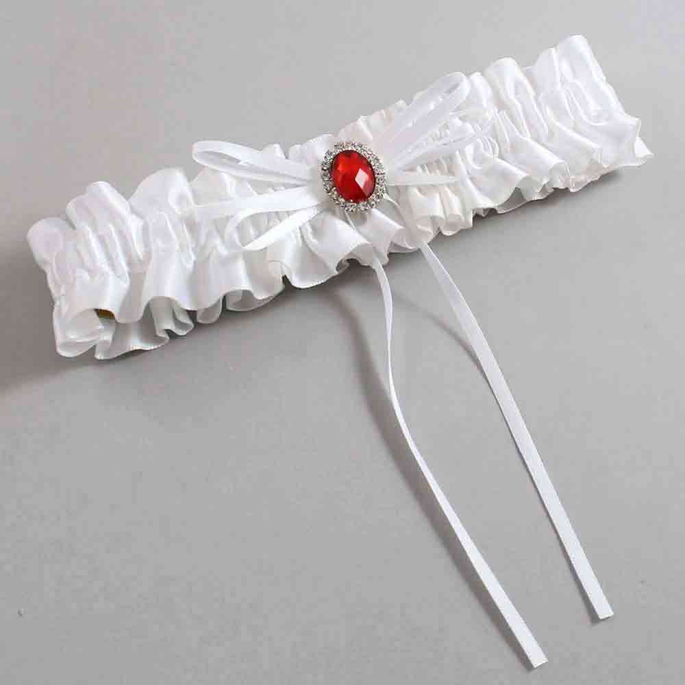 White Satin Wedding Garter / White Wedding Garters / Wedding Garter / Custom Wedding Garter / Bridal Garter / Prom Garter / Linda Joyce Couture / Personalized Garter / Personalized Wedding Garter / Personalized Prom Garter