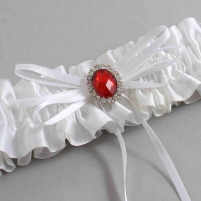 White Satin Wedding Garter / White Wedding Garters / Wedding Garter / Custom Wedding Garter / Bridal Garter / Prom Garter / Linda Joyce Couture / Personalized Garter / Personalized Wedding Garter / Personalized Prom Garter