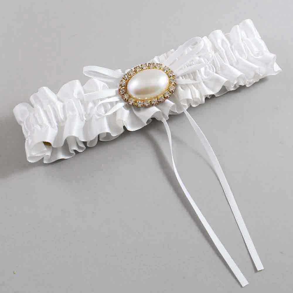 White Satin Wedding Garter / White Wedding Garters / Wedding Garter / Custom Wedding Garter / Bridal Garter / Prom Garter / Linda Joyce Couture / Personalized Garter / Personalized Wedding Garter / Personalized Prom Garter