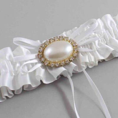 White Satin Wedding Garter / White Wedding Garters / Wedding Garter / Custom Wedding Garter / Bridal Garter / Prom Garter / Linda Joyce Couture / Personalized Garter / Personalized Wedding Garter / Personalized Prom Garter