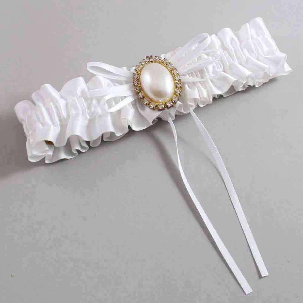 White Satin Wedding Garter / White Wedding Garters / Wedding Garter / Custom Wedding Garter / Bridal Garter / Prom Garter / Linda Joyce Couture / Personalized Garter / Personalized Wedding Garter / Personalized Prom Garter