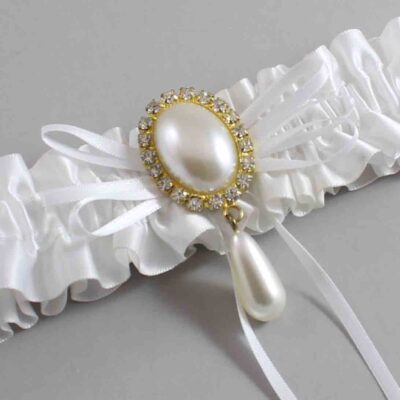 White Satin Wedding Garter / White Wedding Garters / Wedding Garter / Custom Wedding Garter / Bridal Garter / Prom Garter / Linda Joyce Couture / Personalized Garter / Personalized Wedding Garter / Personalized Prom Garter