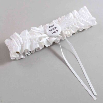 White Satin Wedding Garter / White Wedding Garters / Wedding Garter / Custom Wedding Garter / Bridal Garter / Prom Garter / Linda Joyce Couture / Personalized Garter / Personalized Wedding Garter / Personalized Prom Garter