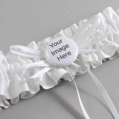 White Satin Wedding Garter / White Wedding Garters / Wedding Garter / Custom Wedding Garter / Bridal Garter / Prom Garter / Linda Joyce Couture / Personalized Garter / Personalized Wedding Garter / Personalized Prom Garter