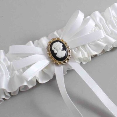 White Satin Wedding Garter / White Wedding Garters / Wedding Garter / Custom Wedding Garter / Bridal Garter / Prom Garter / Linda Joyce Couture / Personalized Garter / Personalized Wedding Garter / Personalized Prom Garter