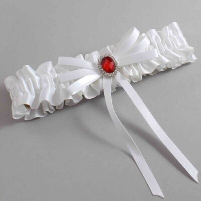 White Satin Wedding Garter / White Wedding Garters / Wedding Garter / Custom Wedding Garter / Bridal Garter / Prom Garter / Linda Joyce Couture / Personalized Garter / Personalized Wedding Garter / Personalized Prom Garter