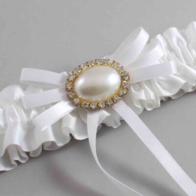 White Satin Wedding Garter / White Wedding Garters / Wedding Garter / Custom Wedding Garter / Bridal Garter / Prom Garter / Linda Joyce Couture / Personalized Garter / Personalized Wedding Garter / Personalized Prom Garter