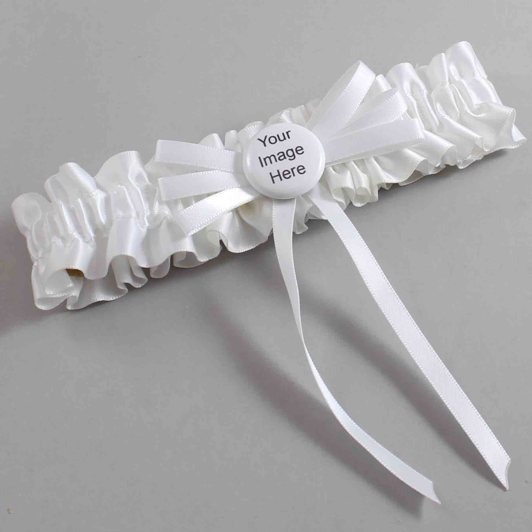 White Satin Wedding Garter / White Wedding Garters / Wedding Garter / Custom Wedding Garter / Bridal Garter / Prom Garter / Linda Joyce Couture / Personalized Garter / Personalized Wedding Garter / Personalized Prom Garter