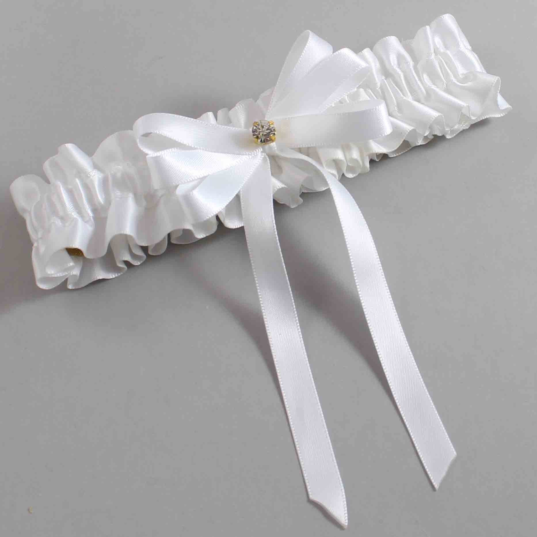 White Satin Wedding Garter / White Wedding Garters / Wedding Garter / Custom Wedding Garter / Bridal Garter / Prom Garter / Linda Joyce Couture / Personalized Garter / Personalized Wedding Garter / Personalized Prom Garter