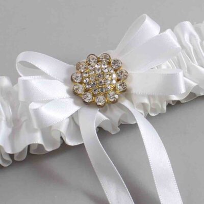 White Satin Wedding Garter / White Wedding Garters / Wedding Garter / Custom Wedding Garter / Bridal Garter / Prom Garter / Linda Joyce Couture / Personalized Garter / Personalized Wedding Garter / Personalized Prom Garter