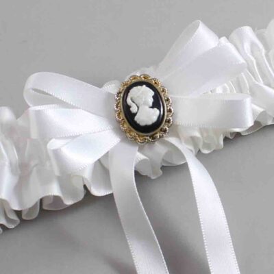 White Satin Wedding Garter / White Wedding Garters / Wedding Garter / Custom Wedding Garter / Bridal Garter / Prom Garter / Linda Joyce Couture / Personalized Garter / Personalized Wedding Garter / Personalized Prom Garter
