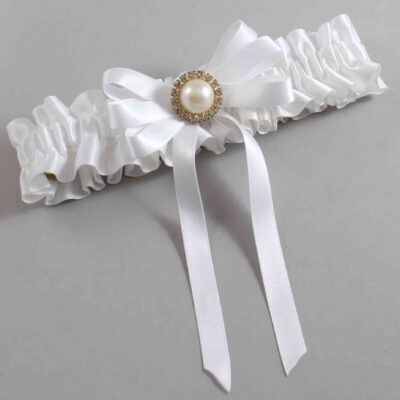 White Satin Wedding Garter / White Wedding Garters / Wedding Garter / Custom Wedding Garter / Bridal Garter / Prom Garter / Linda Joyce Couture / Personalized Garter / Personalized Wedding Garter / Personalized Prom Garter