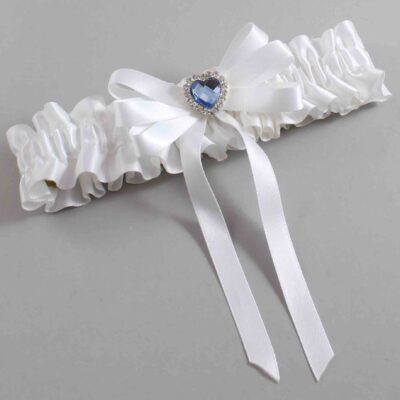 White Satin Wedding Garter / White Wedding Garters / Wedding Garter / Custom Wedding Garter / Bridal Garter / Prom Garter / Linda Joyce Couture / Personalized Garter / Personalized Wedding Garter / Personalized Prom Garter