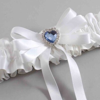 White Satin Wedding Garter / White Wedding Garters / Wedding Garter / Custom Wedding Garter / Bridal Garter / Prom Garter / Linda Joyce Couture / Personalized Garter / Personalized Wedding Garter / Personalized Prom Garter