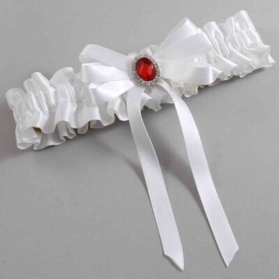 White Satin Wedding Garter / White Wedding Garters / Wedding Garter / Custom Wedding Garter / Bridal Garter / Prom Garter / Linda Joyce Couture / Personalized Garter / Personalized Wedding Garter / Personalized Prom Garter