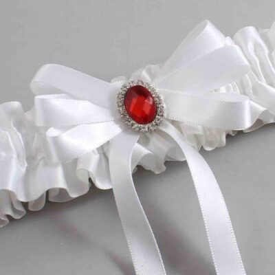 White Satin Wedding Garter / White Wedding Garters / Wedding Garter / Custom Wedding Garter / Bridal Garter / Prom Garter / Linda Joyce Couture / Personalized Garter / Personalized Wedding Garter / Personalized Prom Garter