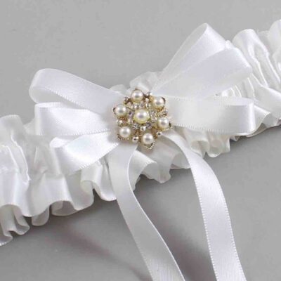 White Satin Wedding Garter / White Wedding Garters / Wedding Garter / Custom Wedding Garter / Bridal Garter / Prom Garter / Linda Joyce Couture / Personalized Garter / Personalized Wedding Garter / Personalized Prom Garter