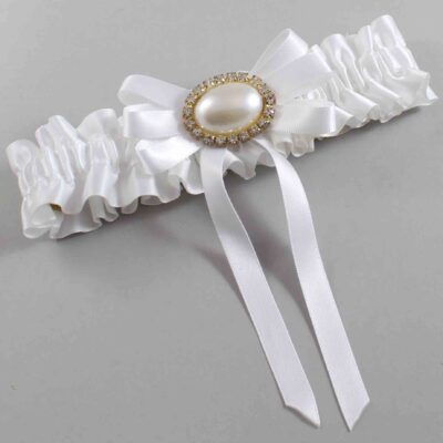 White Satin Wedding Garter / White Wedding Garters / Wedding Garter / Custom Wedding Garter / Bridal Garter / Prom Garter / Linda Joyce Couture / Personalized Garter / Personalized Wedding Garter / Personalized Prom Garter