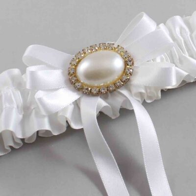White Satin Wedding Garter / White Wedding Garters / Wedding Garter / Custom Wedding Garter / Bridal Garter / Prom Garter / Linda Joyce Couture / Personalized Garter / Personalized Wedding Garter / Personalized Prom Garter