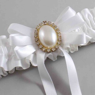 White Satin Wedding Garter / White Wedding Garters / Wedding Garter / Custom Wedding Garter / Bridal Garter / Prom Garter / Linda Joyce Couture / Personalized Garter / Personalized Wedding Garter / Personalized Prom Garter