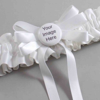 White Satin Wedding Garter / White Wedding Garters / Wedding Garter / Custom Wedding Garter / Bridal Garter / Prom Garter / Linda Joyce Couture / Personalized Garter / Personalized Wedding Garter / Personalized Prom Garter