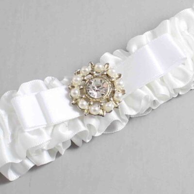 White Satin Wedding Garter / White Wedding Garters / Wedding Garter / Custom Wedding Garter / Bridal Garter / Prom Garter / Linda Joyce Couture / Personalized Garter / Personalized Wedding Garter / Personalized Prom Garter