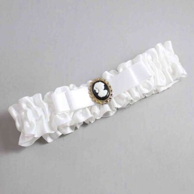 White Satin Wedding Garter / White Wedding Garters / Wedding Garter / Custom Wedding Garter / Bridal Garter / Prom Garter / Linda Joyce Couture / Personalized Garter / Personalized Wedding Garter / Personalized Prom Garter