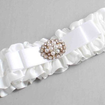 White Satin Wedding Garter / White Wedding Garters / Wedding Garter / Custom Wedding Garter / Bridal Garter / Prom Garter / Linda Joyce Couture / Personalized Garter / Personalized Wedding Garter / Personalized Prom Garter