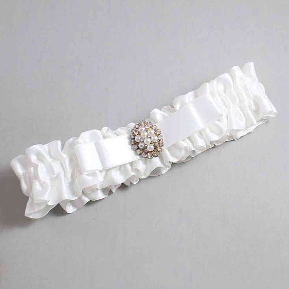 White Satin Wedding Garter / White Wedding Garters / Wedding Garter / Custom Wedding Garter / Bridal Garter / Prom Garter / Linda Joyce Couture / Personalized Garter / Personalized Wedding Garter / Personalized Prom Garter