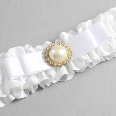 White Satin Wedding Garter / White Wedding Garters / Wedding Garter / Custom Wedding Garter / Bridal Garter / Prom Garter / Linda Joyce Couture / Personalized Garter / Personalized Wedding Garter / Personalized Prom Garter