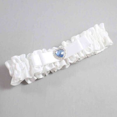 White Satin Wedding Garter / White Wedding Garters / Wedding Garter / Custom Wedding Garter / Bridal Garter / Prom Garter / Linda Joyce Couture / Personalized Garter / Personalized Wedding Garter / Personalized Prom Garter