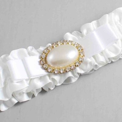 White Satin Wedding Garter / White Wedding Garters / Wedding Garter / Custom Wedding Garter / Bridal Garter / Prom Garter / Linda Joyce Couture / Personalized Garter / Personalized Wedding Garter / Personalized Prom Garter