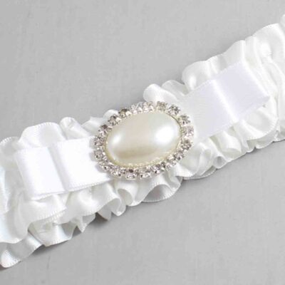 White Satin Wedding Garter / White Wedding Garters / Wedding Garter / Custom Wedding Garter / Bridal Garter / Prom Garter / Linda Joyce Couture / Personalized Garter / Personalized Wedding Garter / Personalized Prom Garter
