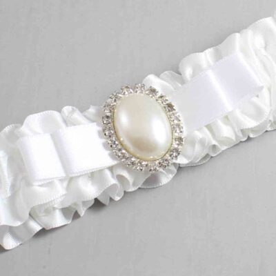 White Satin Wedding Garter / White Wedding Garters / Wedding Garter / Custom Wedding Garter / Bridal Garter / Prom Garter / Linda Joyce Couture / Personalized Garter / Personalized Wedding Garter / Personalized Prom Garter
