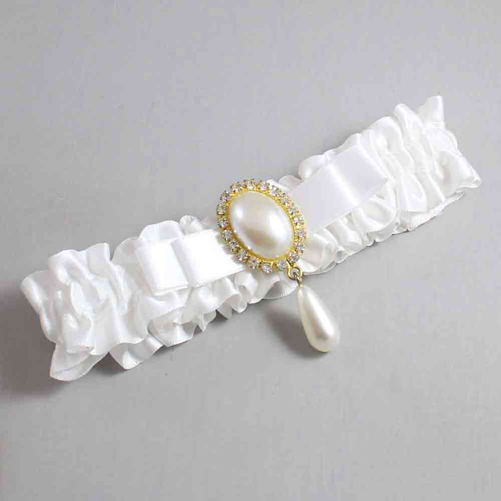 White Satin Wedding Garter / White Wedding Garters / Wedding Garter / Custom Wedding Garter / Bridal Garter / Prom Garter / Linda Joyce Couture / Personalized Garter / Personalized Wedding Garter / Personalized Prom Garter
