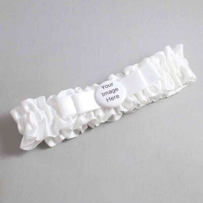 White Satin Wedding Garter / White Wedding Garters / Wedding Garter / Custom Wedding Garter / Bridal Garter / Prom Garter / Linda Joyce Couture / Personalized Garter / Personalized Wedding Garter / Personalized Prom Garter