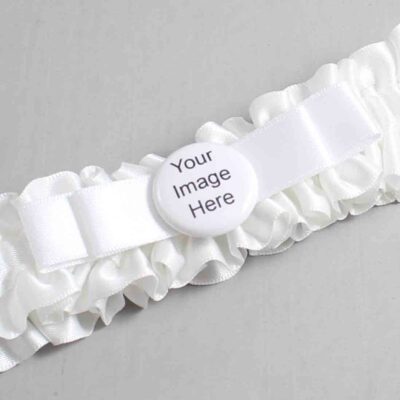 White Satin Wedding Garter / White Wedding Garters / Wedding Garter / Custom Wedding Garter / Bridal Garter / Prom Garter / Linda Joyce Couture / Personalized Garter / Personalized Wedding Garter / Personalized Prom Garter