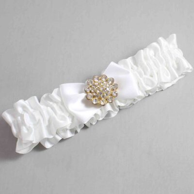 White Satin Wedding Garter / White Wedding Garters / Wedding Garter / Custom Wedding Garter / Bridal Garter / Prom Garter / Linda Joyce Couture / Personalized Garter / Personalized Wedding Garter / Personalized Prom Garter