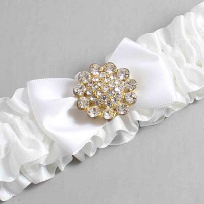 White Satin Wedding Garter / White Wedding Garters / Wedding Garter / Custom Wedding Garter / Bridal Garter / Prom Garter / Linda Joyce Couture / Personalized Garter / Personalized Wedding Garter / Personalized Prom Garter