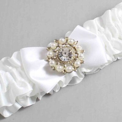 White Satin Wedding Garter / White Wedding Garters / Wedding Garter / Custom Wedding Garter / Bridal Garter / Prom Garter / Linda Joyce Couture / Personalized Garter / Personalized Wedding Garter / Personalized Prom Garter