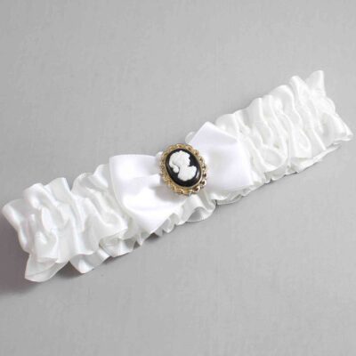 White Satin Wedding Garter / White Wedding Garters / Wedding Garter / Custom Wedding Garter / Bridal Garter / Prom Garter / Linda Joyce Couture / Personalized Garter / Personalized Wedding Garter / Personalized Prom Garter