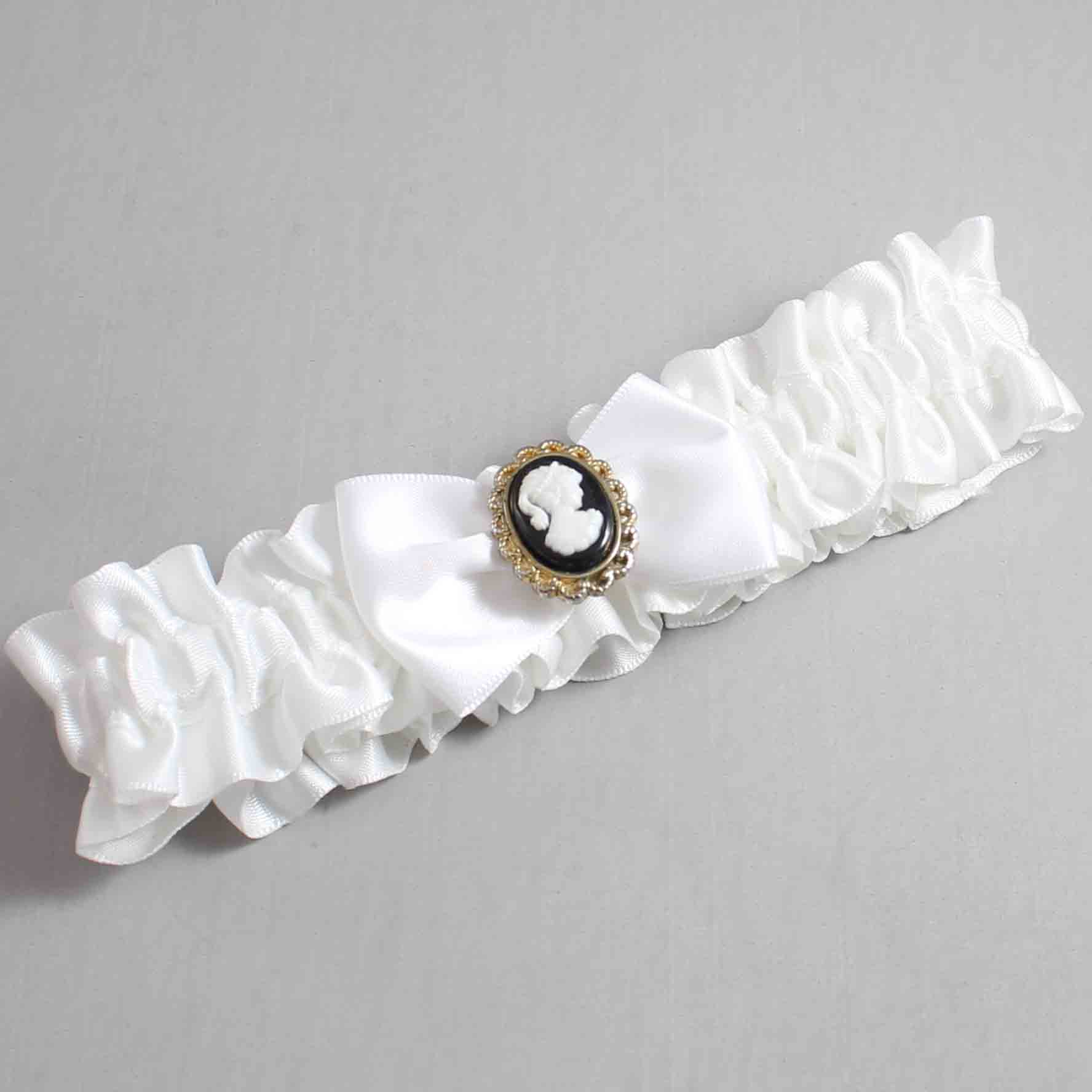 White Satin Wedding Garter / White Wedding Garters / Wedding Garter / Custom Wedding Garter / Bridal Garter / Prom Garter / Linda Joyce Couture / Personalized Garter / Personalized Wedding Garter / Personalized Prom Garter