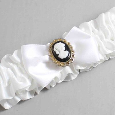 White Satin Wedding Garter / White Wedding Garters / Wedding Garter / Custom Wedding Garter / Bridal Garter / Prom Garter / Linda Joyce Couture / Personalized Garter / Personalized Wedding Garter / Personalized Prom Garter