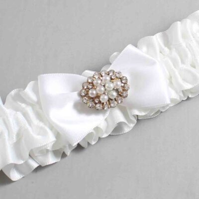 White Satin Wedding Garter / White Wedding Garters / Wedding Garter / Custom Wedding Garter / Bridal Garter / Prom Garter / Linda Joyce Couture / Personalized Garter / Personalized Wedding Garter / Personalized Prom Garter