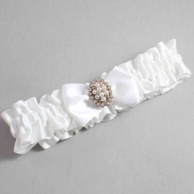 White Satin Wedding Garter / White Wedding Garters / Wedding Garter / Custom Wedding Garter / Bridal Garter / Prom Garter / Linda Joyce Couture / Personalized Garter / Personalized Wedding Garter / Personalized Prom Garter