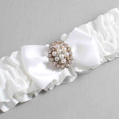 White Satin Wedding Garter / White Wedding Garters / Wedding Garter / Custom Wedding Garter / Bridal Garter / Prom Garter / Linda Joyce Couture / Personalized Garter / Personalized Wedding Garter / Personalized Prom Garter
